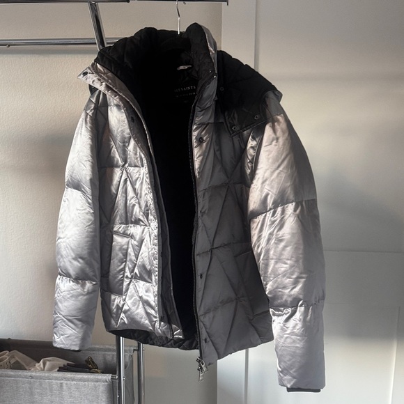 All Saints Jackets & Blazers - All Saints Silver Ski & Snow Jacket